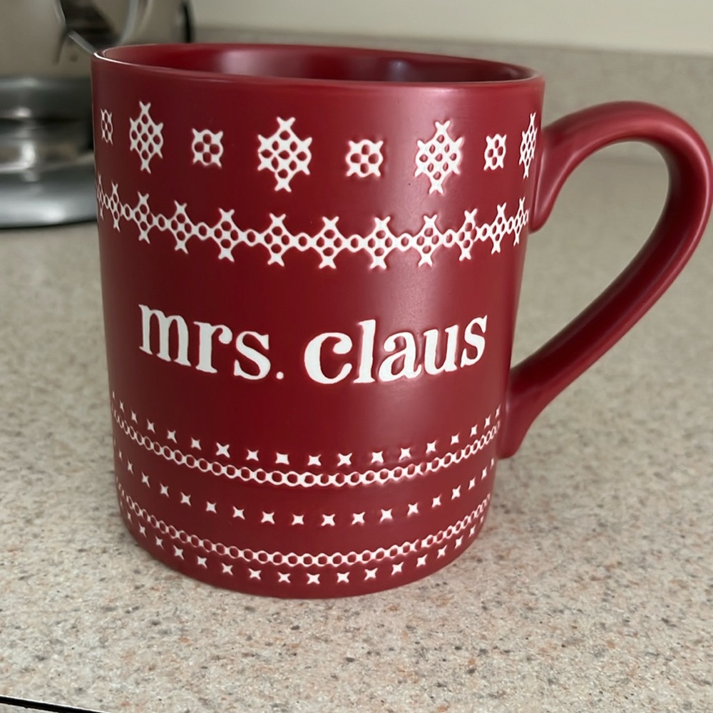 Christmas Mrs. Claus red and white mug from Target. Brand new no tags